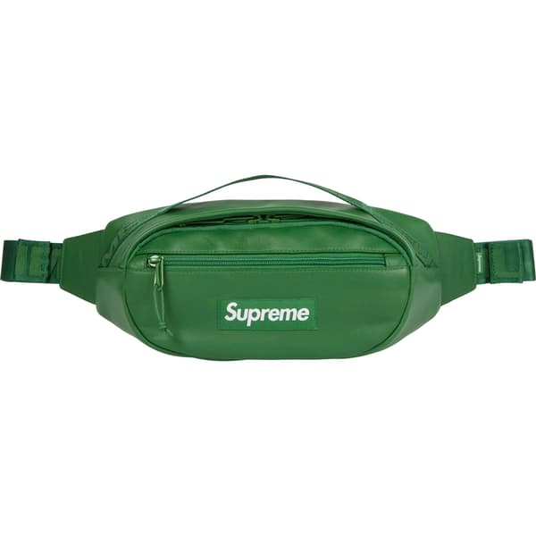 Supreme Leather Waist Bag - Green (front)