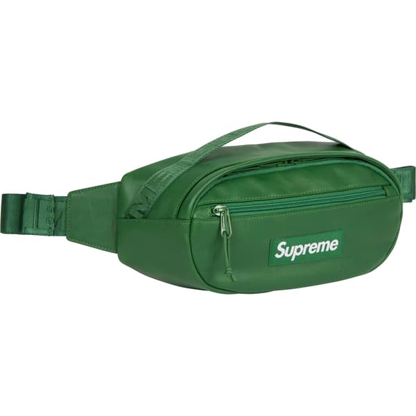 Supreme Leather Waist Bag - Green (front)