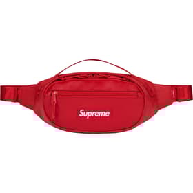 Supreme Leather Waist Bag Red