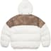 Supreme Leather Yoke Puffer Jacket - White (front)