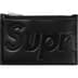 Supreme Leather Zip Card Holder - Black (front)