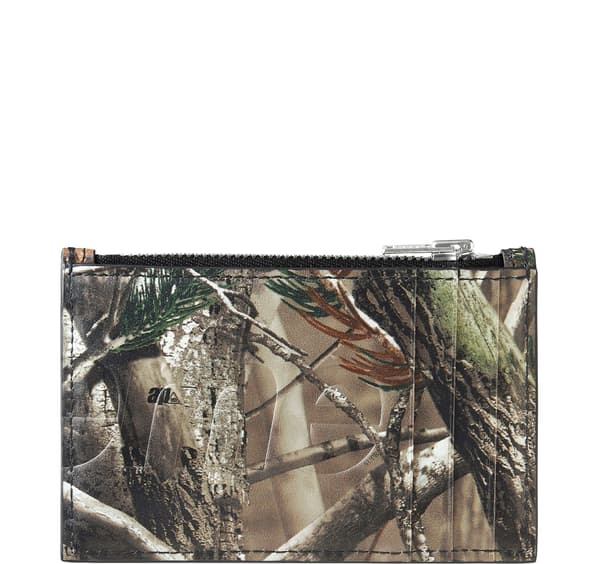 Supreme Leather Zip Card Holder - Realtree® Hardwoods Camo (front)