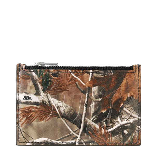 Supreme Leather Zip Card Holder - Realtree® Hardwoods Camo (front)