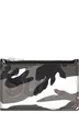 Supreme Leather Zip Card Holder - Snow Camo (front)