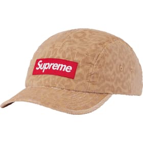 Supreme Leopard Corduroy Camp Cap Beige