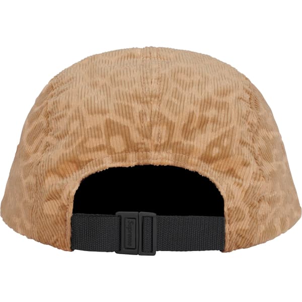 Supreme Leopard Corduroy Camp Cap - Beige (front)