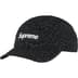 Supreme Leopard Corduroy Camp Cap - Black (front)