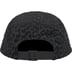 Supreme Leopard Corduroy Camp Cap - Black (front)