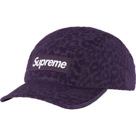 Supreme Leopard Corduroy Camp Cap Purple