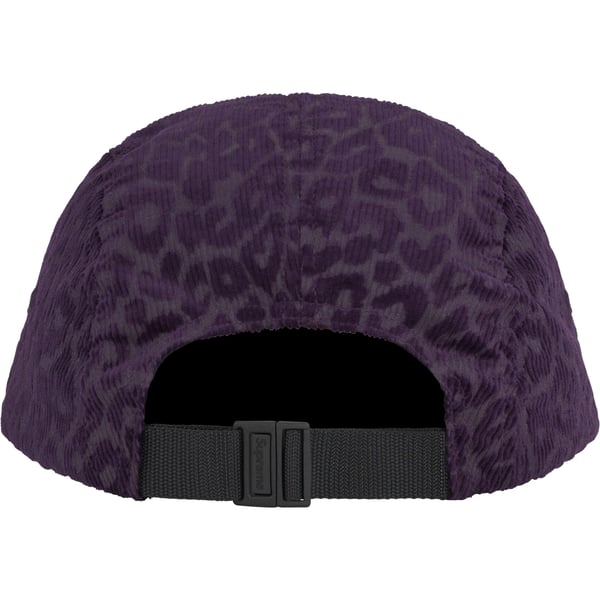 Supreme Leopard Corduroy Camp Cap - Purple (front)