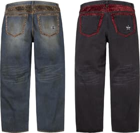 Supreme Leopard Faux Fur Loose Fit Jean Group Shots