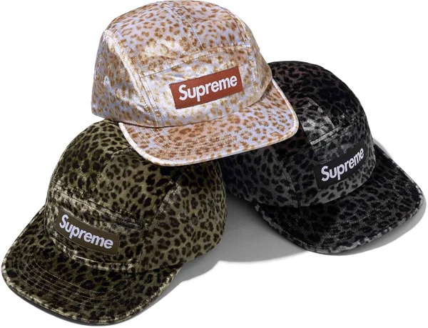 Supreme Leopard Velvet Camp Cap - Product Image