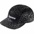 Supreme Leopard Velvet Camp Cap - Black (front)