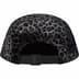 Supreme Leopard Velvet Camp Cap - Black (front)