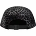 Supreme Leopard Velvet Camp Cap - Black (front)