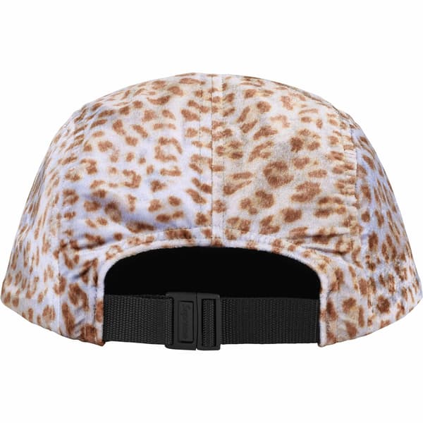 Supreme Leopard Velvet Camp Cap - Tan (front)