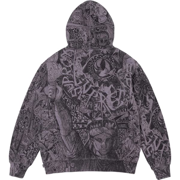 Supreme Liberty Hooded Sweatshirt - Dusty Purple (front)