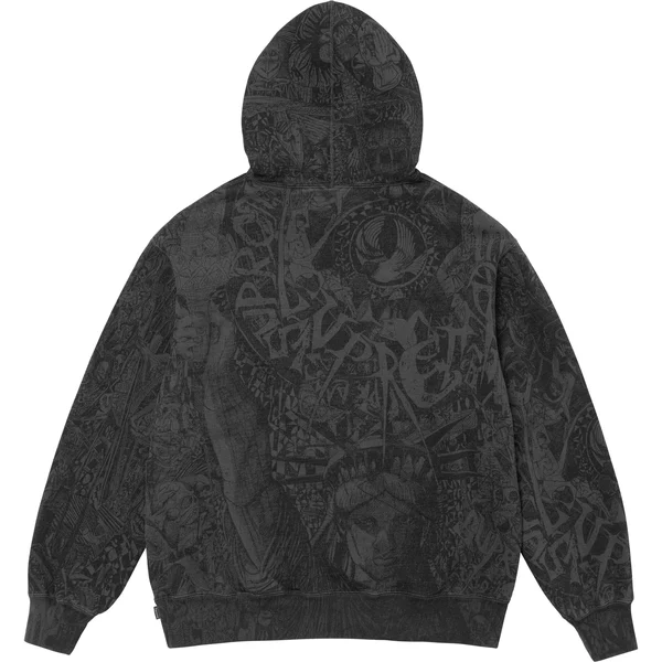 Supreme Liberty Hooded Sweatshirt - Washed Black (front)