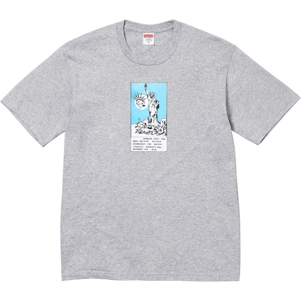 Supreme Liberty Tee - Heather Grey (front)
