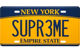 Supreme License Plate Multicolor