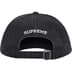 Supreme License Plate 6-Panel - Black (front)