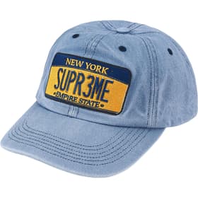 Supreme License Plate 6-Panel Denim