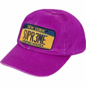 Supreme License Plate 6-Panel Purple