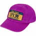 Supreme License Plate 6-Panel - Purple (front)