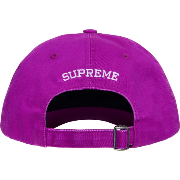 Supreme License Plate 6-Panel - Purple (front)