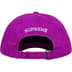 Supreme License Plate 6-Panel - Purple (front)