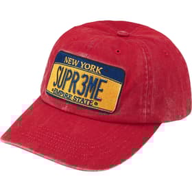 Supreme License Plate 6-Panel Red