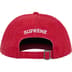 Supreme License Plate 6-Panel - Red (front)