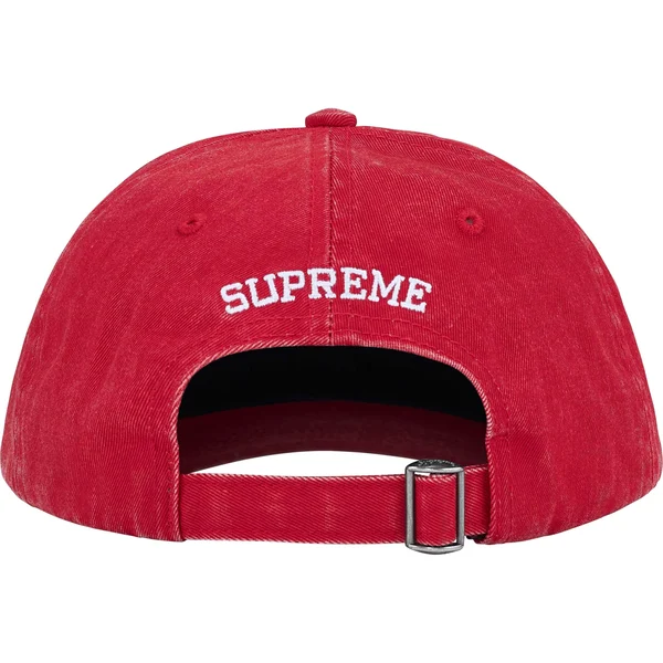 Supreme License Plate 6-Panel - Red (front)