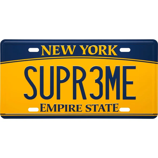 Supreme License Plate - Multicolor (front)