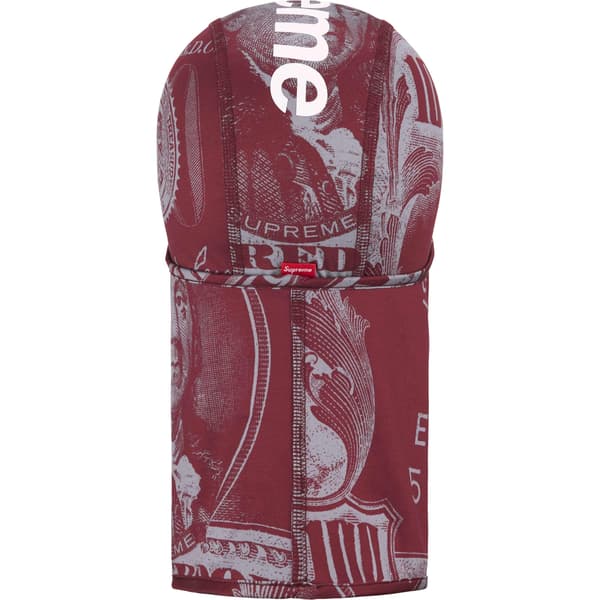 Supreme Lightweight Balaclava - Burgundy Money (front)