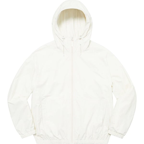 Supreme Lightweight Nylon Hooded Jacket - Stone (front)