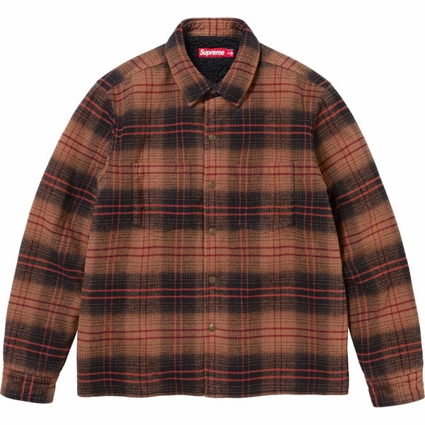 Supreme Lined Flannel Snap Shirt - Black (front)