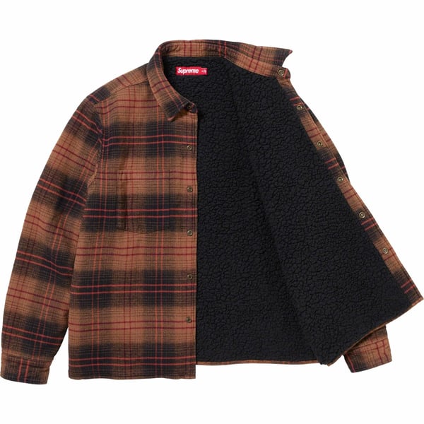 Supreme Lined Flannel Snap Shirt - Black (front)