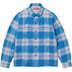 Supreme Lined Flannel Snap Shirt - Blue (front)