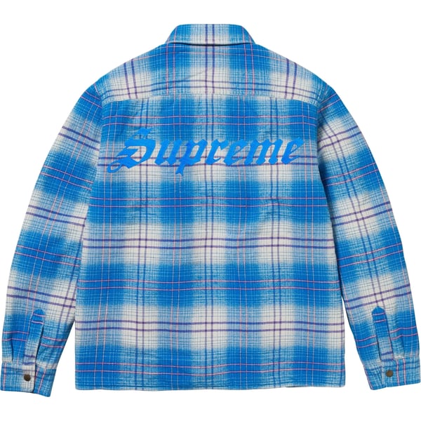 Supreme Lined Flannel Snap Shirt - Blue (front)