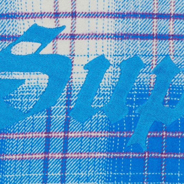 Supreme Lined Flannel Snap Shirt - Blue (front)