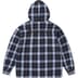 Supreme Lined Zip Up Hooded Flannel Shirt - Black (front)
