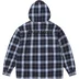 Supreme Lined Zip Up Hooded Flannel Shirt - Black (front)