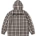Supreme Lined Zip Up Hooded Flannel Shirt - Light Tan (front)