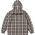 Supreme Lined Zip Up Hooded Flannel Shirt - Light Tan (front)