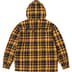 Supreme Lined Zip Up Hooded Flannel Shirt - Yellow (front)