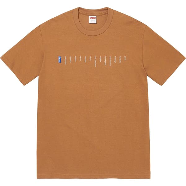Supreme Location Tee - Light Brown (front)