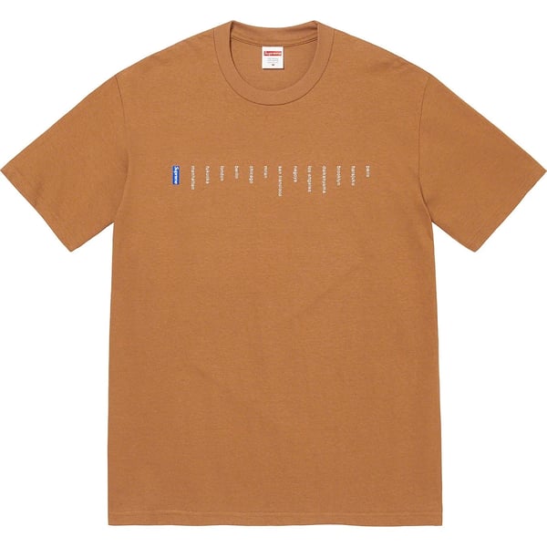 Supreme Location Tee - Light Brown (front)