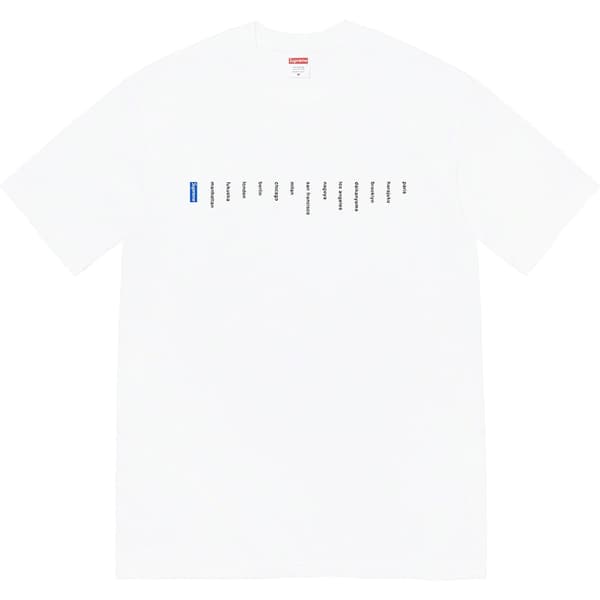 Supreme Location Tee - White (front)