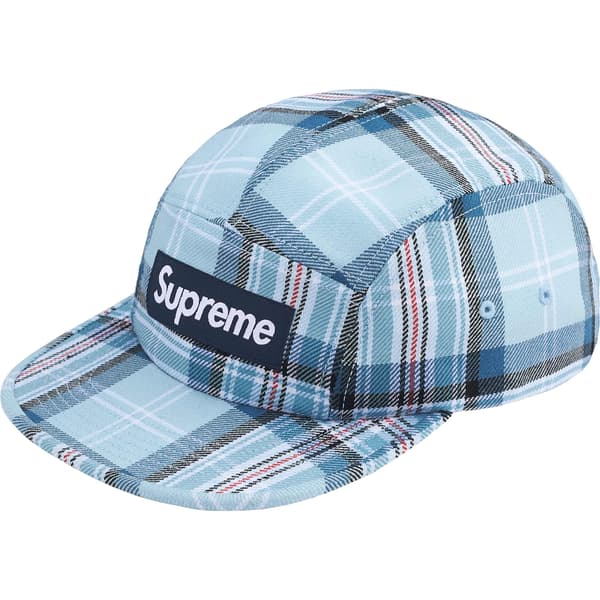 Supreme Lochcarron Camp Cap - Light Blue (front)